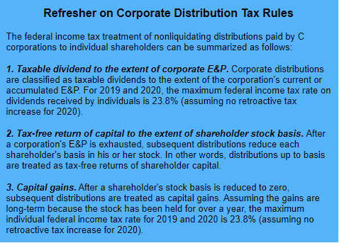 Low Tax Rates Provide Opportunity To Cash Out With Dividends